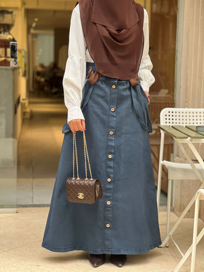 Cupra Denim Skirt | جيبة كوبرا جينز