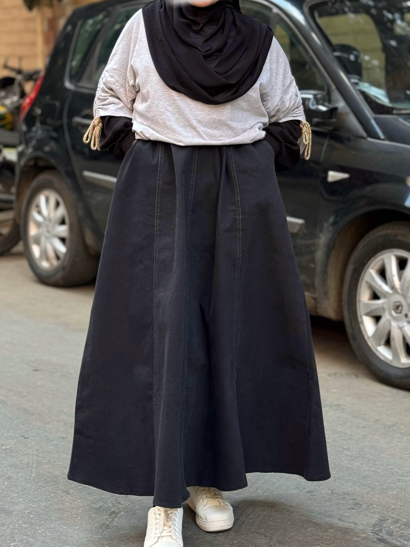 Black Cloche jeans skirt