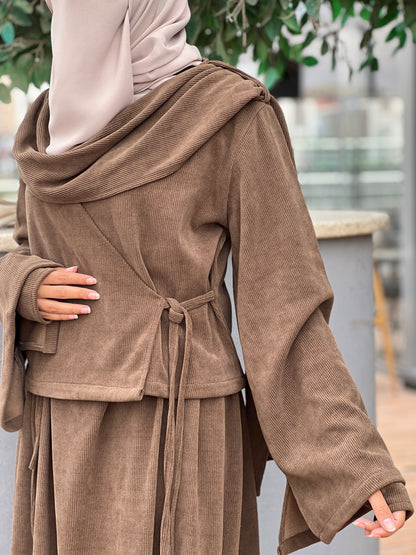 Ribbed Cotton Two-Piece Set | طقم قطن محتشم