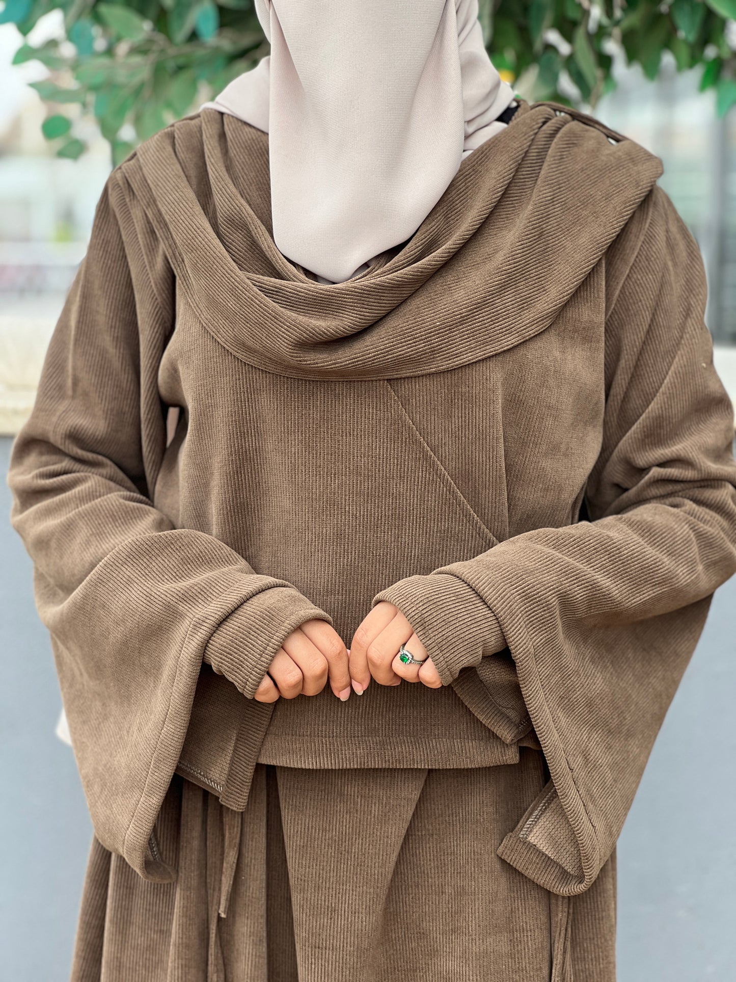 Ribbed Cotton Two-Piece Set | طقم قطن محتشم