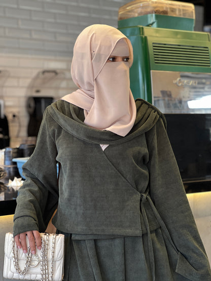 Ribbed Cotton Two-Piece Set | طقم قطن محتشم