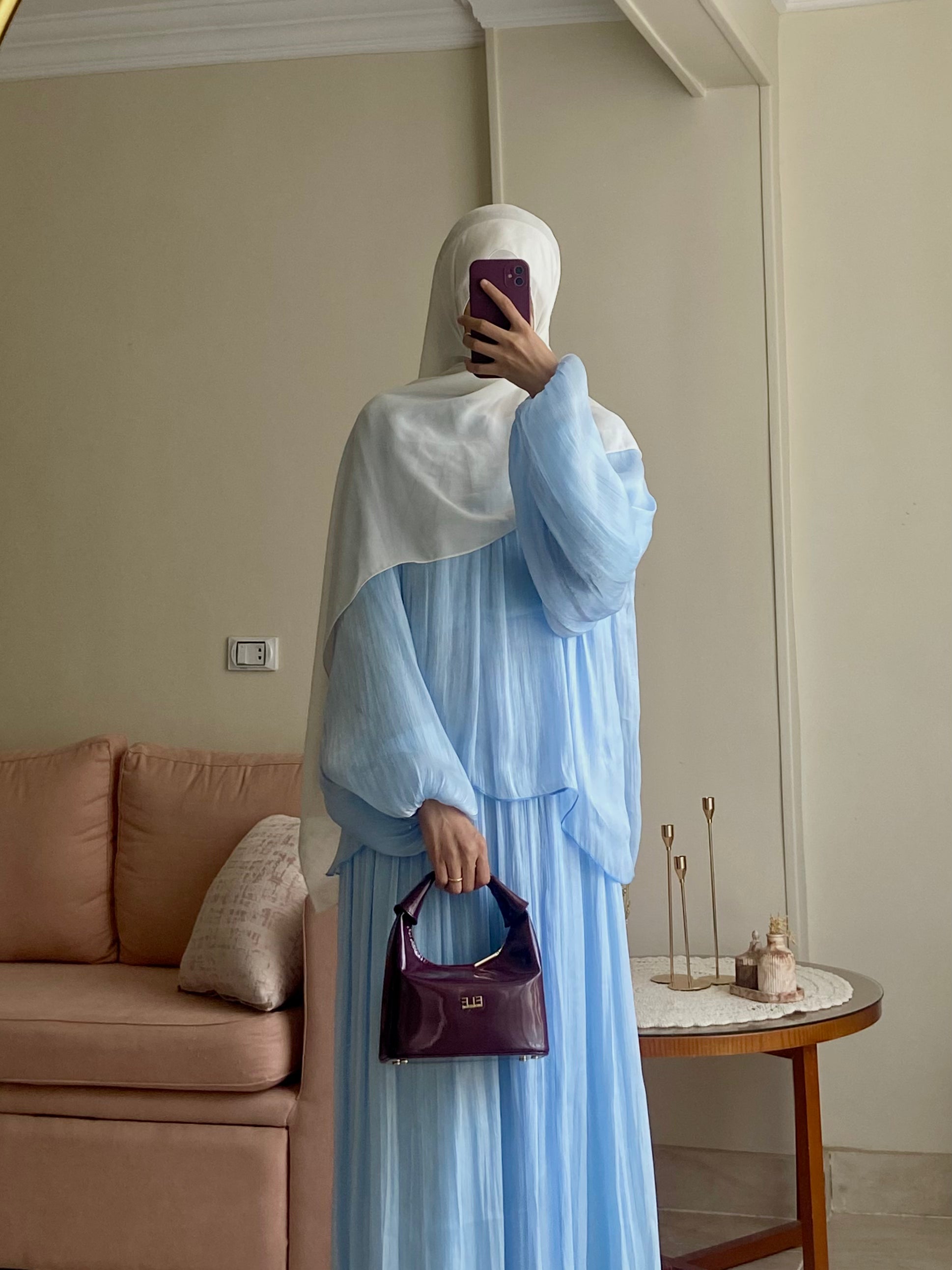 Baby Blue Organza Suit
