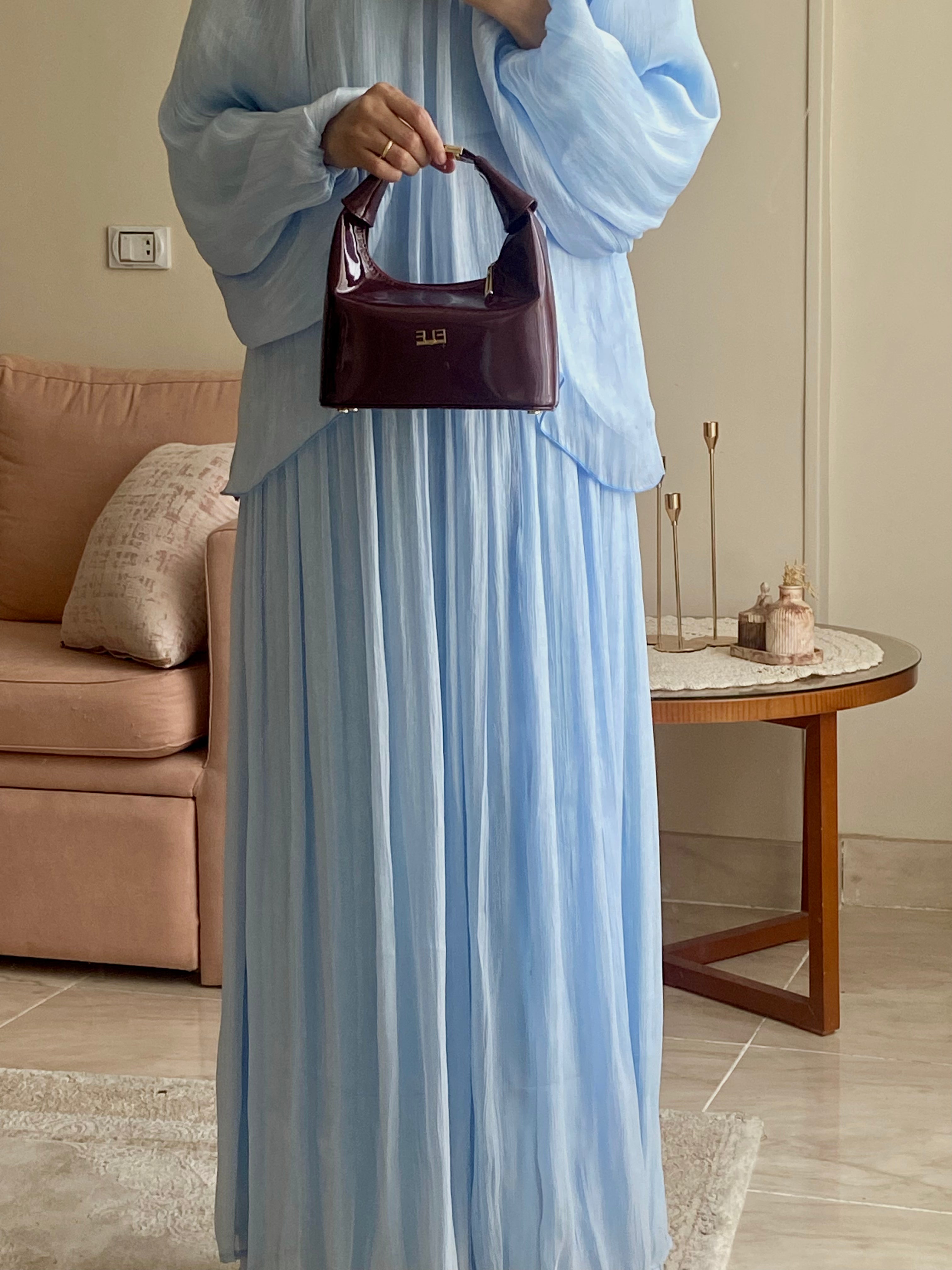 Baby Blue Organza Suit