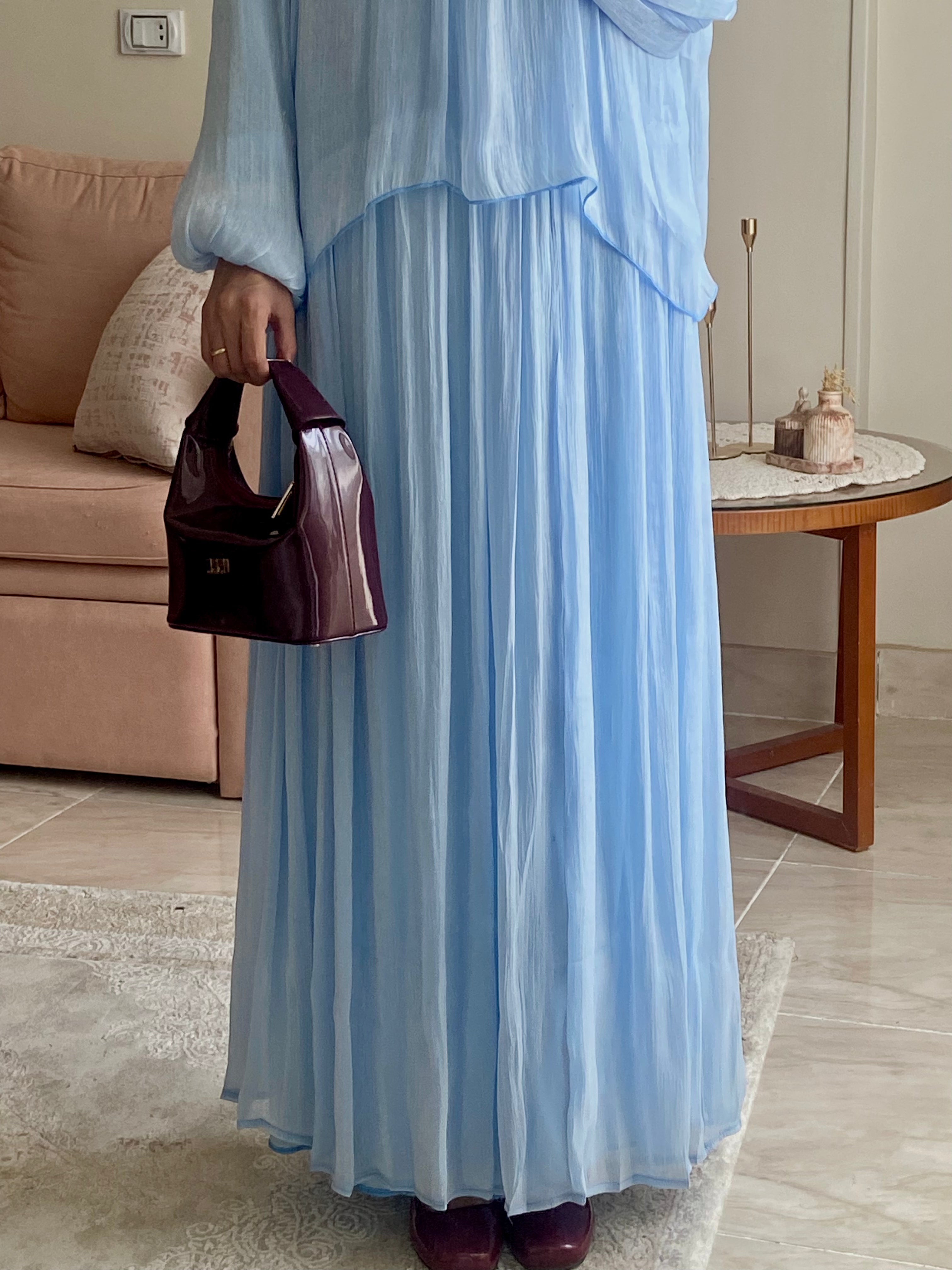 Baby Blue Organza Suit