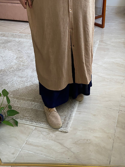 Long Linen Shirt Dress | قميص كتان طويل