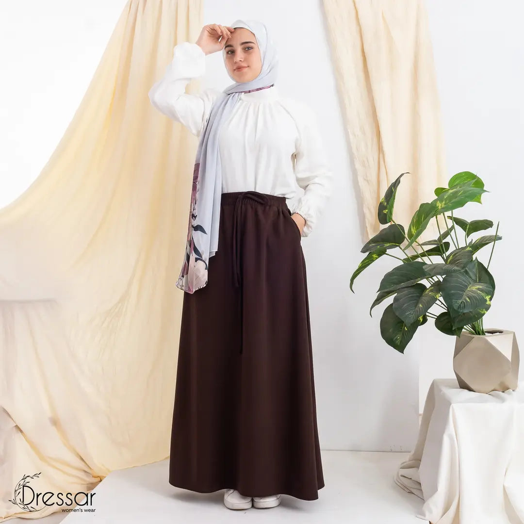 Brown pocket Skirt