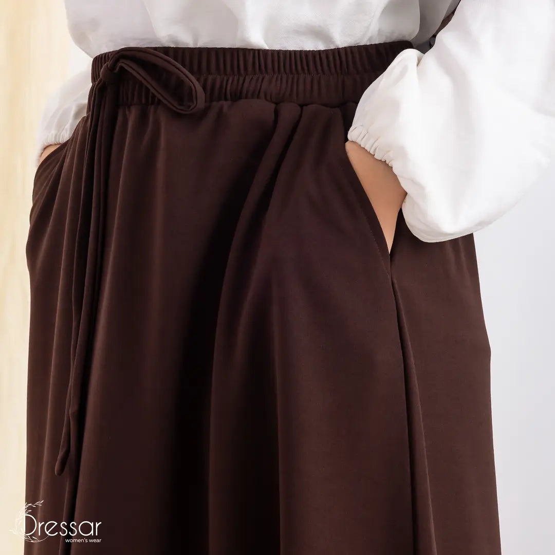 Brown pocket Skirt