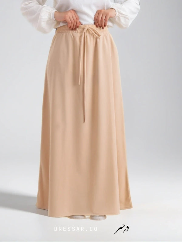 Beige Pocket Skirt | جيبة بيج بجيوب
