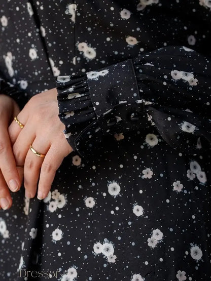 Black and white patterned dress