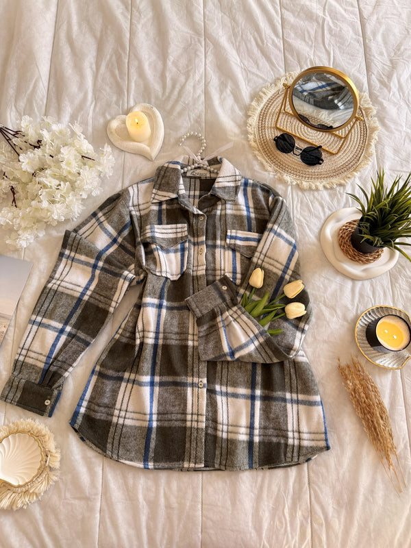 Olive Wool Shirt | قميص زيتوني صوف