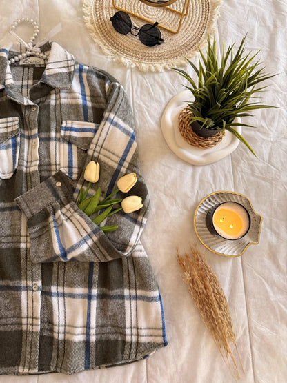 Olive Wool Shirt | قميص زيتوني صوف