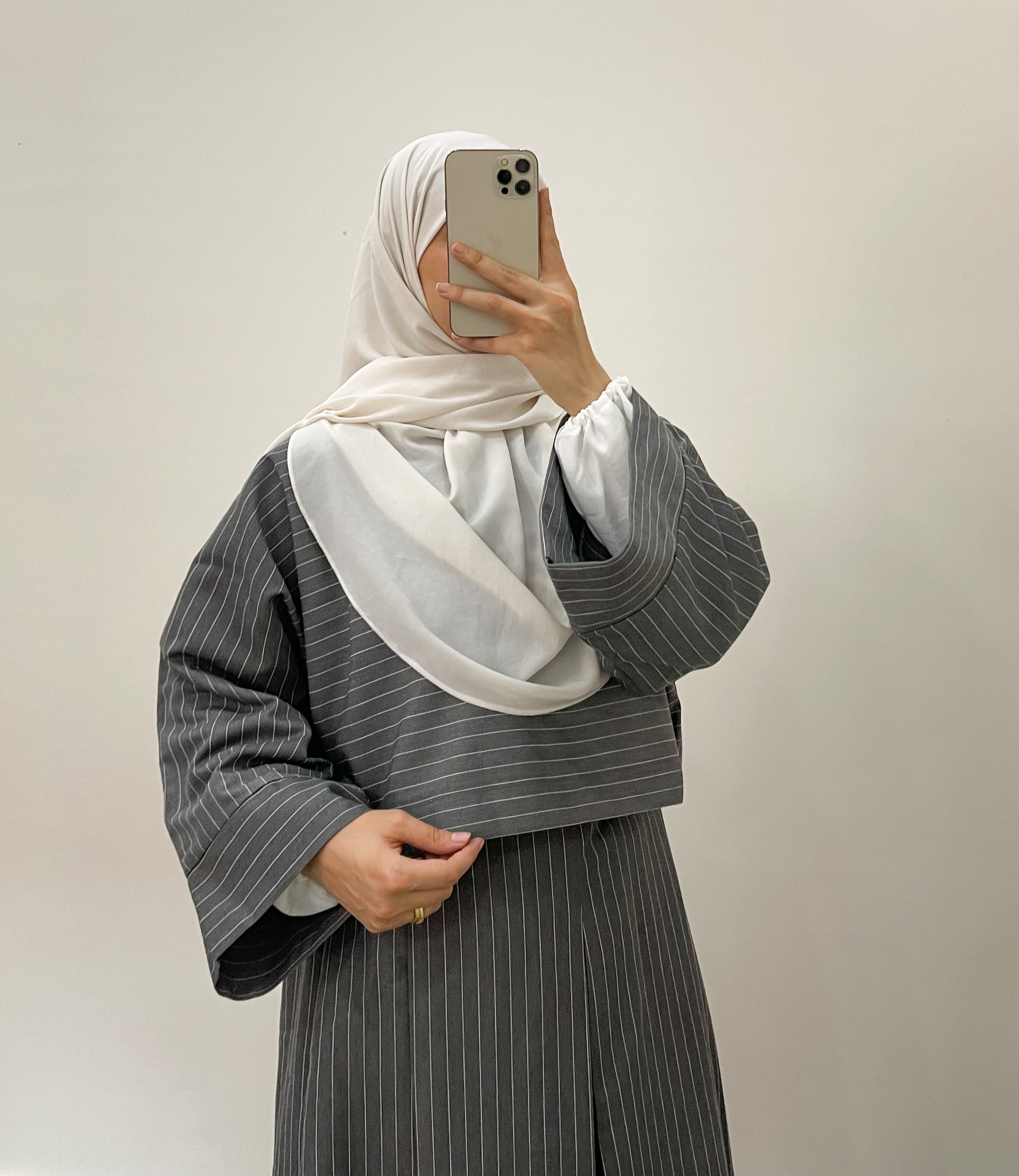 Grey Pinstripe linen Suit