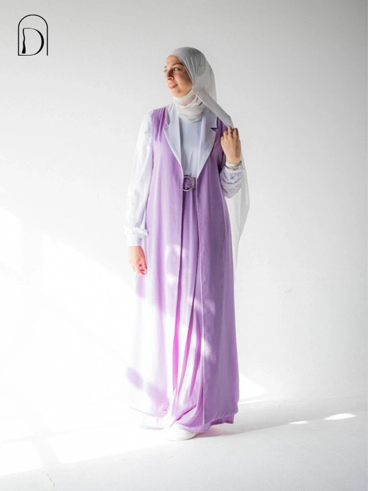 abaya with cardigan