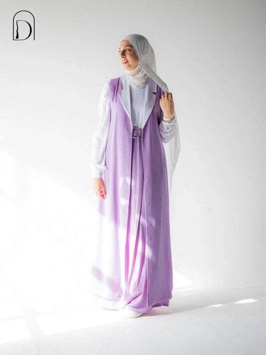 abaya with cardigan