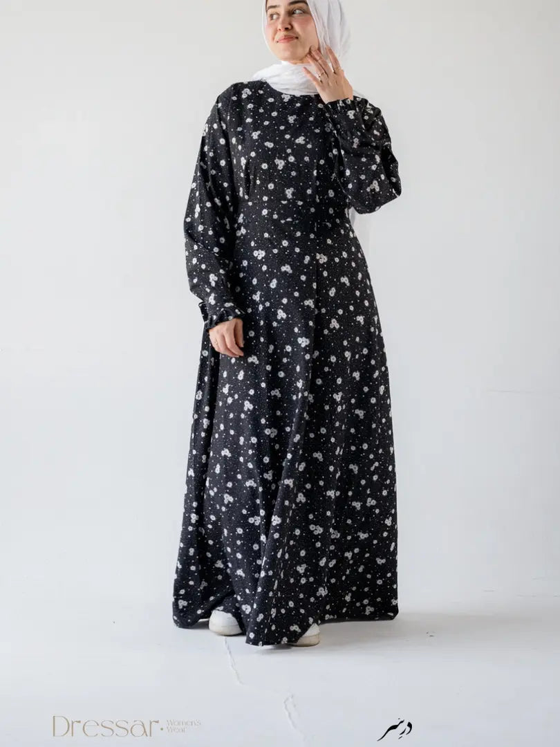 Black and white patterned dress