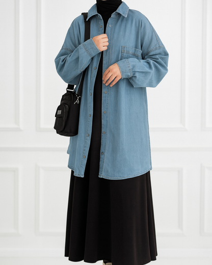 Long sleeve denim shirt