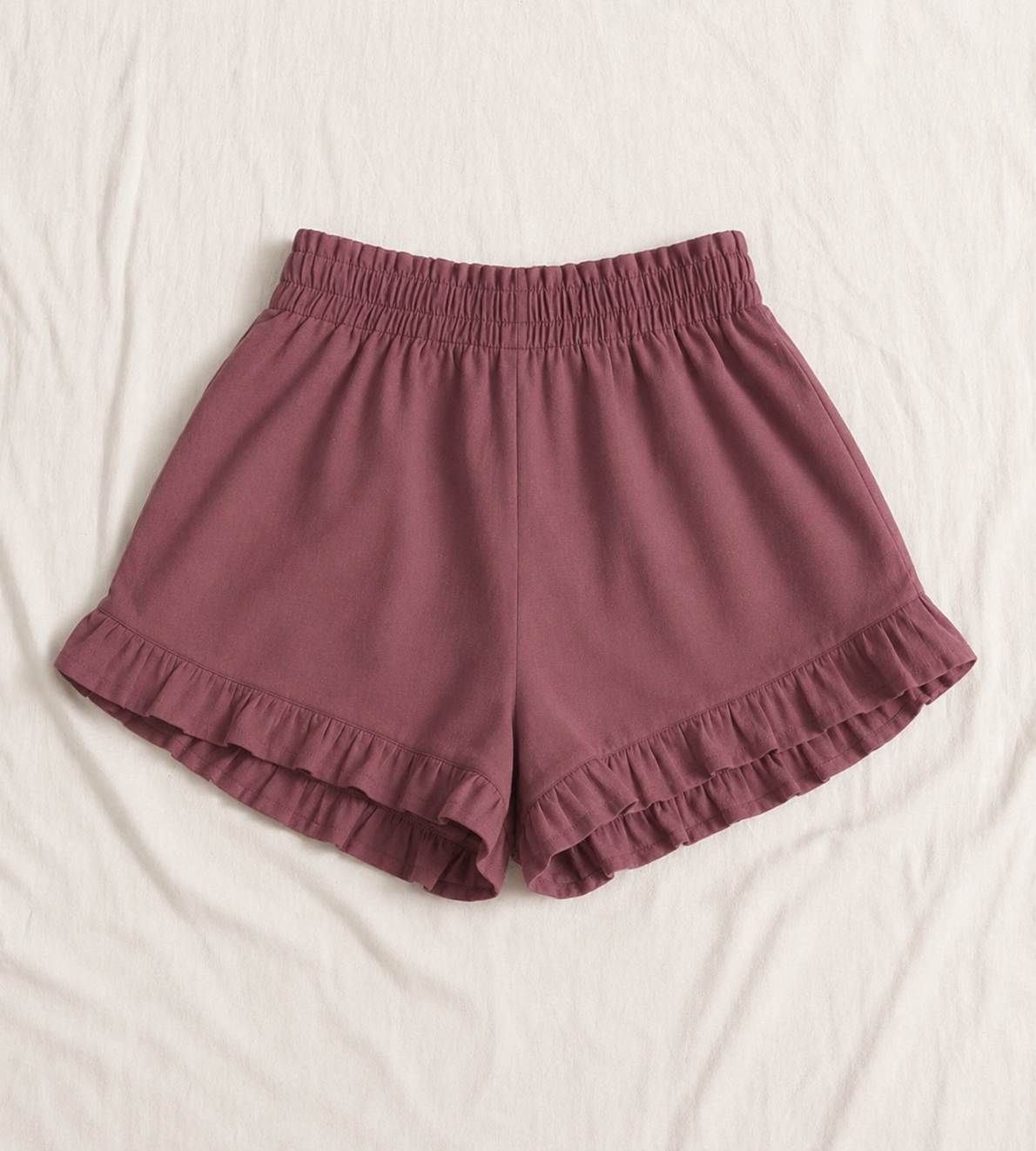 Kashmir Ruffle Hem Home wear shorts