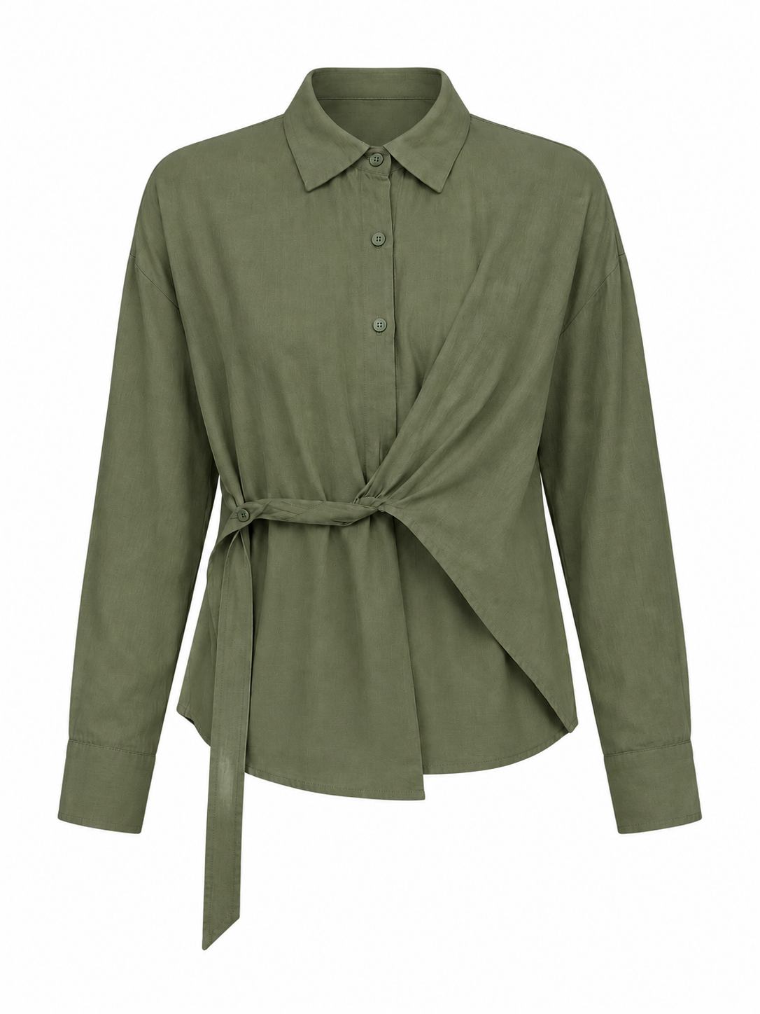 Wrap Tie Shirt Blouse