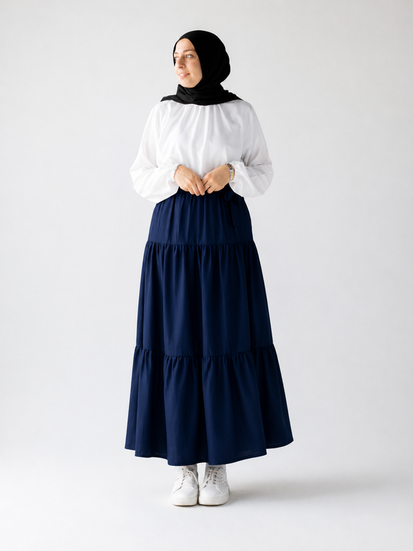 Navy Skirt Roles | جيبة أدوار كحلي