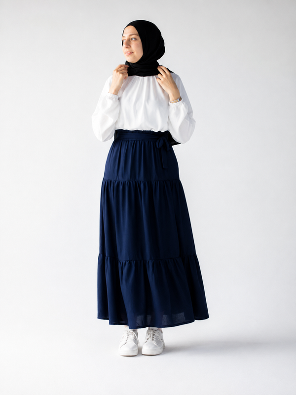 Navy Skirt Roles | جيبة أدوار كحلي