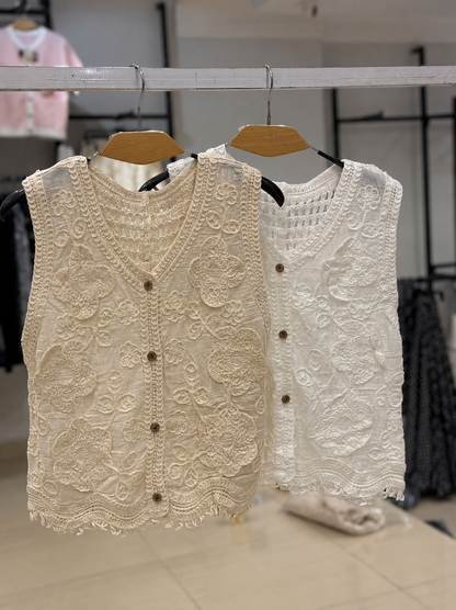 Cut Crochet Cardigan