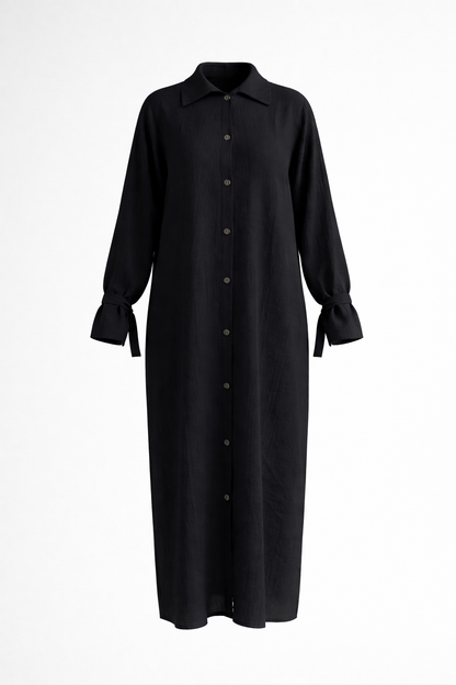 Long Linen Shirt Dress | قميص كتان طويل