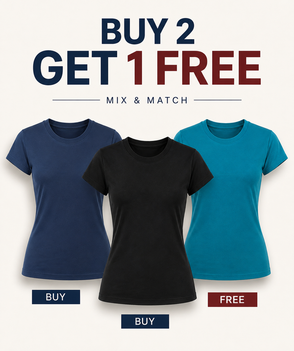تيشيرت داخلي قطن - عرض ٣ قطع بسعر ٢ | Under Shirt 3-Piece Bundle (Buy 2 Get 1 Free)