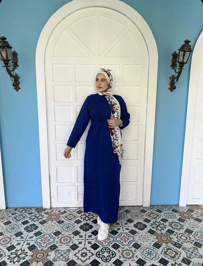 Royal Blue Basic Dress | فستان بيسك أزرق ملكي