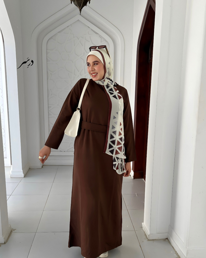 Brown Basic Dress | فستان بيزك بني
