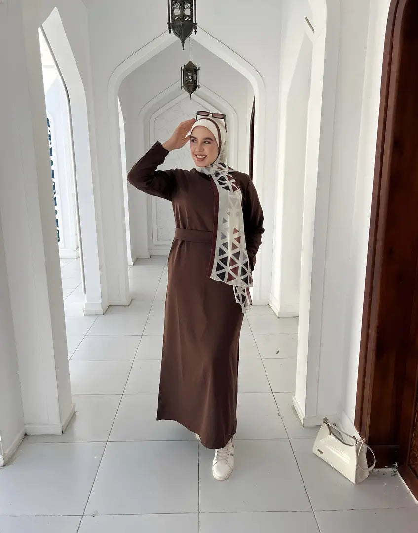 Brown Basic Dress | فستان بيزك بني