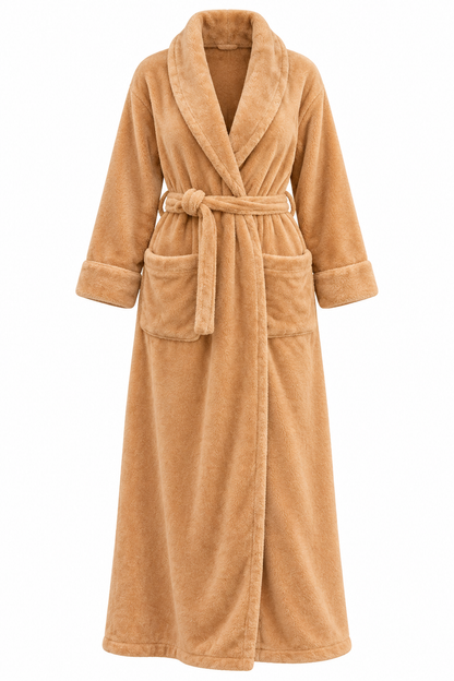روب شتوي فرو بيج غامق | Camel Fur Winter Robe
