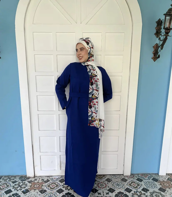 Royal Blue Basic Dress | فستان بيزك أزرق ملكي