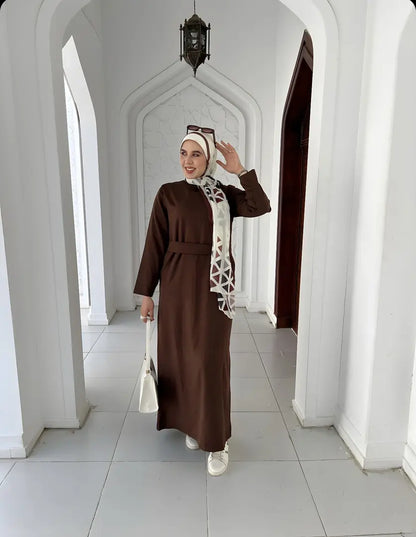 Brown Basic Dress | فستان بيزك بني